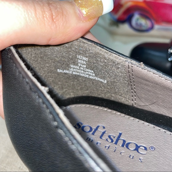 NISA by SOFT SHOE BY MEDICUS NWOB! Black Leather Shoes Size 8.5M - Picture 10 of 11